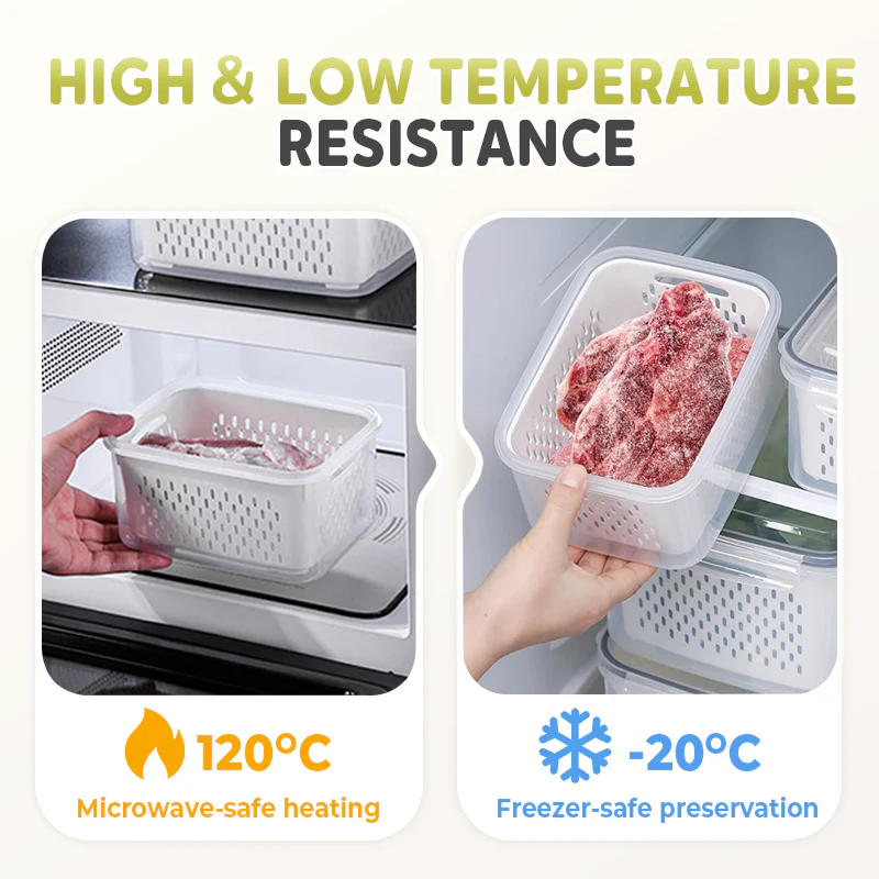 2 in 1 Draining Fresh-Keep Food Container - Image 3