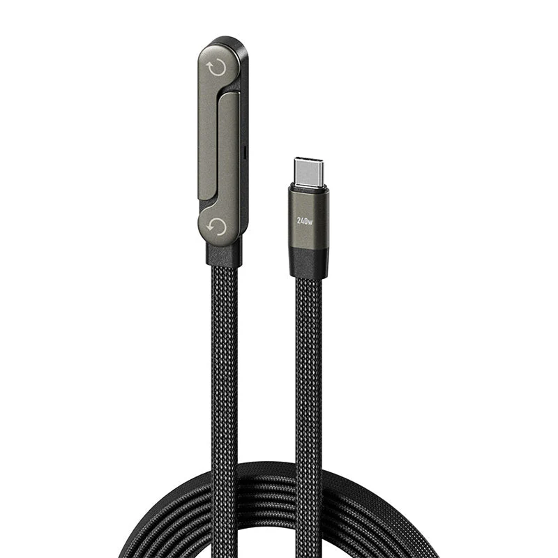 240W Fast Charging Cable with Adjustable Phone Stand - Image 2