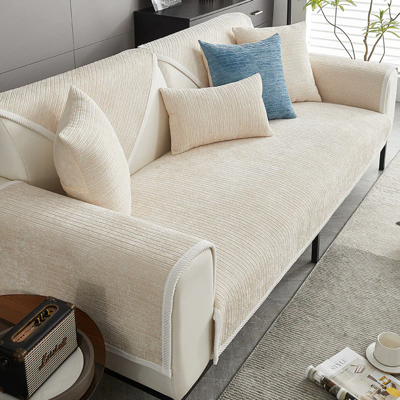 🔥Christmas Sale!🔥Simple Striped Chenille Anti-scratch Couch Cover - Image 5