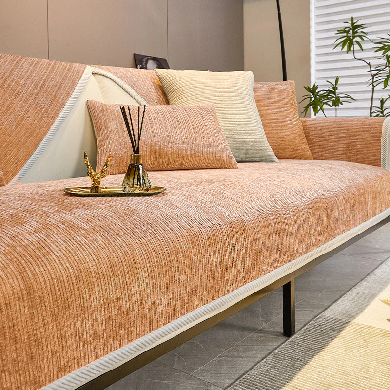 🔥Simple Striped Chenille Anti-scratch Couch Cover - Image 9