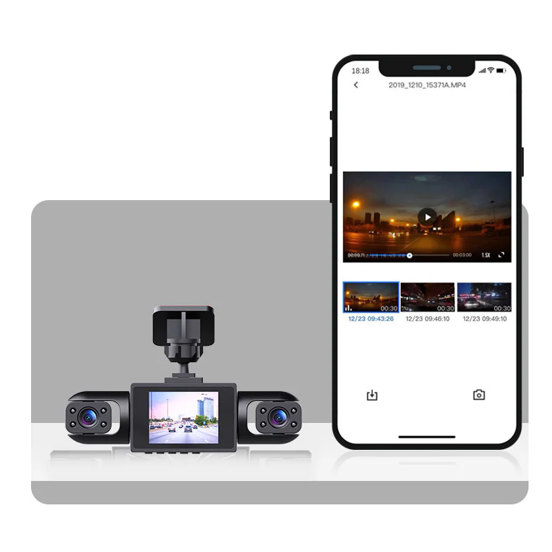 📹🚗 Full-coverage recording with night vision: ⚡ 4K 360° dashcam featuring loop recording for all-around protection—practical, durable, and ready to use ✨ - Image 7