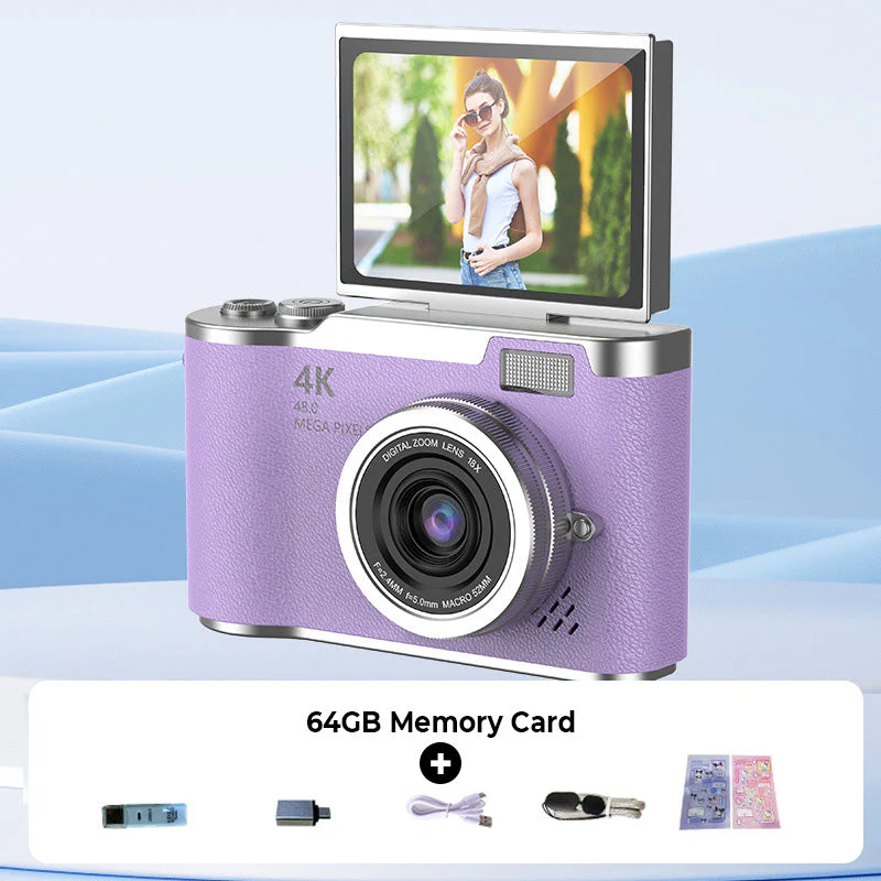 💎 60% OFF! 💎 4K HD Flip-Screen Digital Camera – 8X Zoom, Auto Focus & Rotating Screen for Vlogging & Selfies 📸🌈 - Image 29