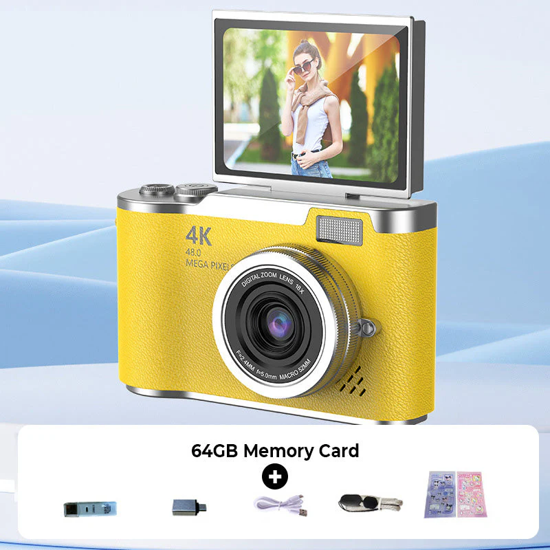 💎 60% OFF! 💎 4K HD Flip-Screen Digital Camera – 8X Zoom, Auto Focus & Rotating Screen for Vlogging & Selfies 📸🌈 - Image 30