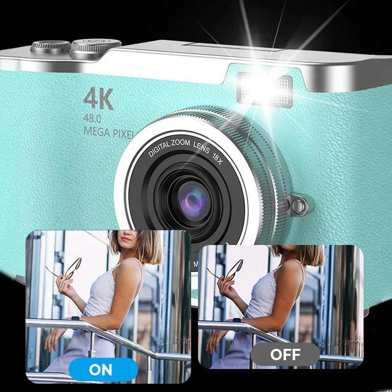 💎 60% OFF! 💎 4K HD Flip-Screen Digital Camera – 8X Zoom, Auto Focus & Rotating Screen for Vlogging & Selfies 📸🌈 - Image 5