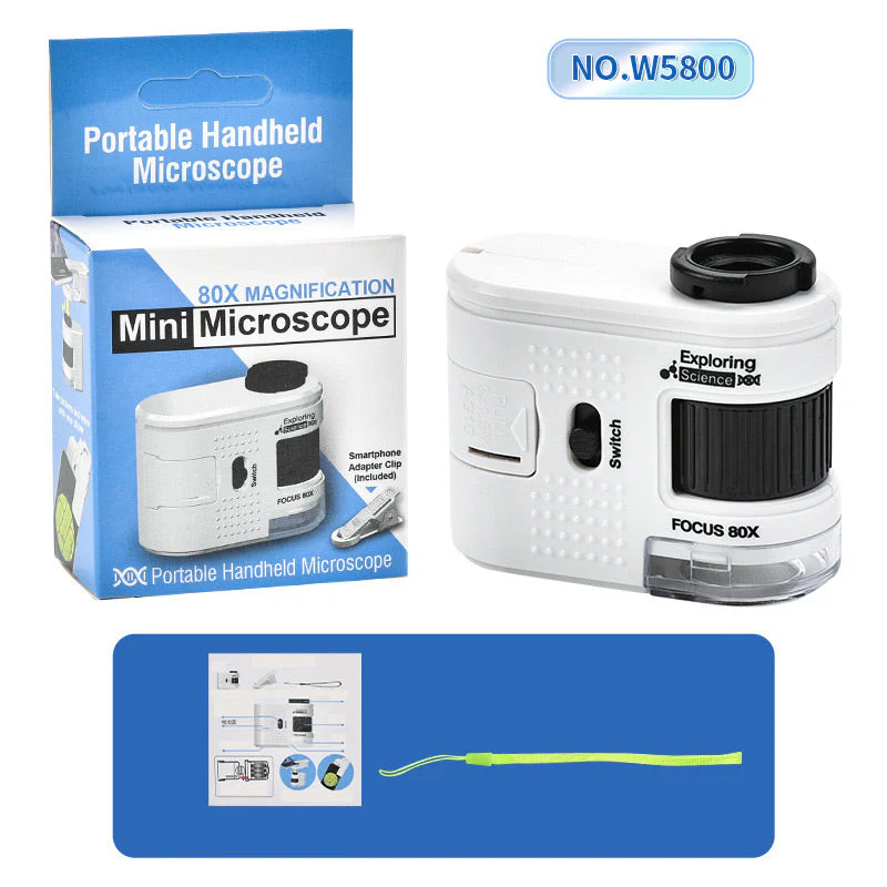 80X Pocket Microscope with Phone Clip - Image 10