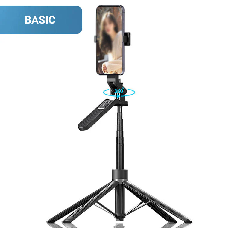 Aluminum Alloy 360-Degree Rotating Selfie Anti-Shake Tripod - Image 9