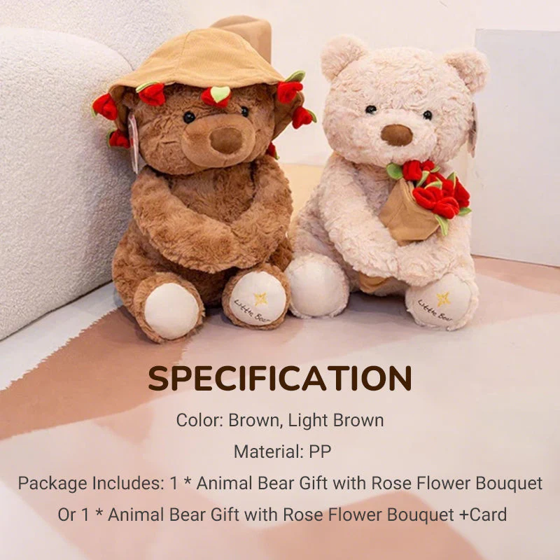 🔥 Hot Sale 50% OFF 💖Animal Bear Gift with Rose Flower Bouquet - Image 7