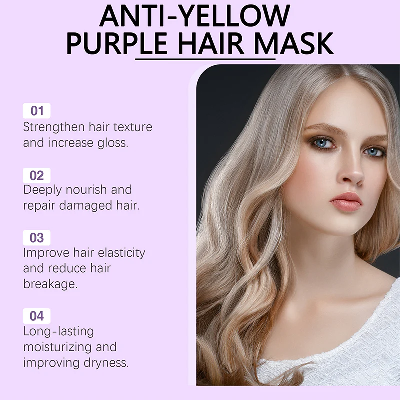 Anti-Yellowing Purple Hair Mask 💜 Say goodbye to Red Highlights! 💜 - Image 2