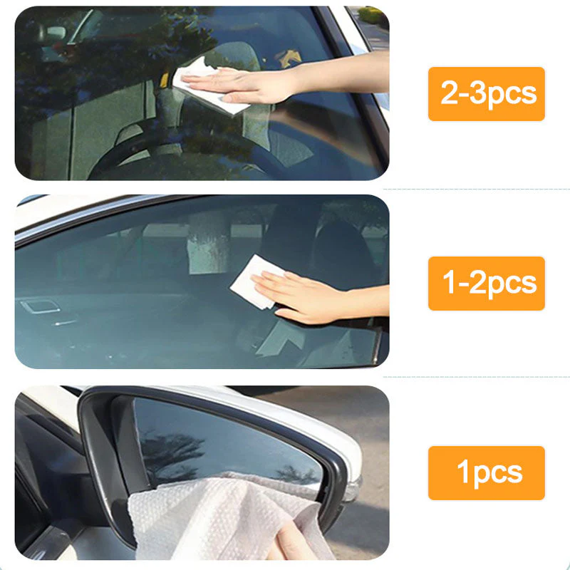 🔥Buy 1 Get 1 Free🔥10 Count Car Glass Oil Film Cleaning Wipes💦 - Image 8