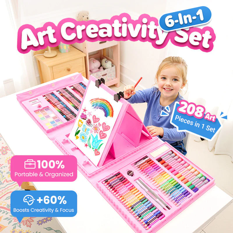 📢📢50 % OFF !!✨Deluxe 6-In-1 Art Creativity Set🎁The Best Present For Kids