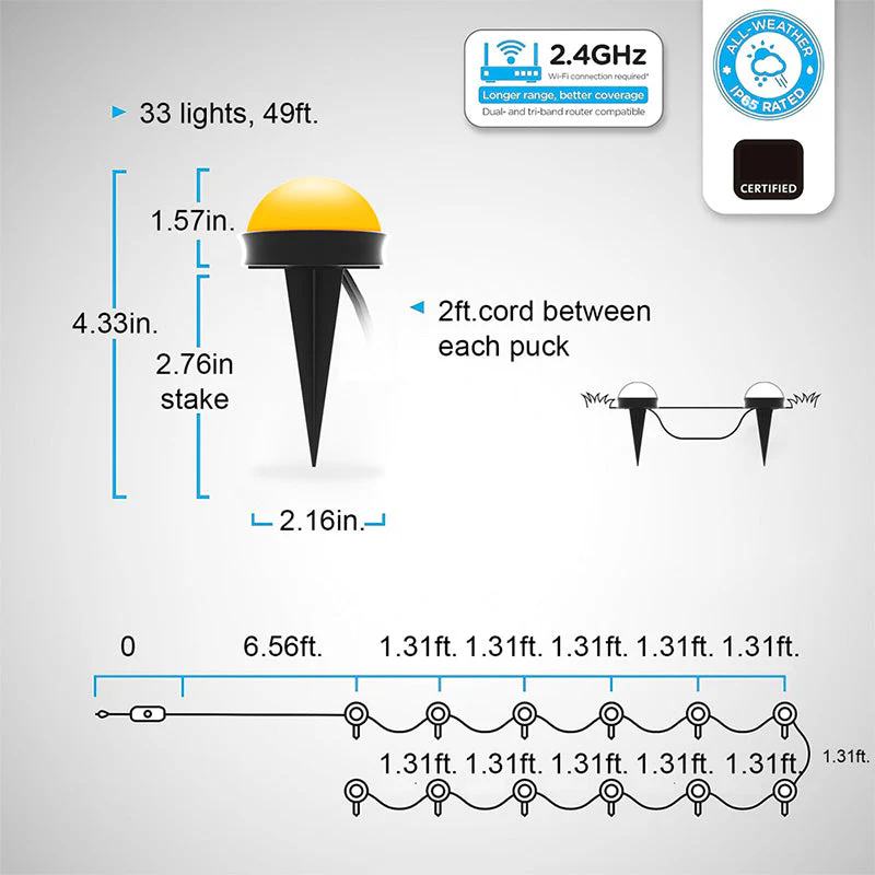 Bluetooth-Controlled Outdoor Ground String Lights - Image 10