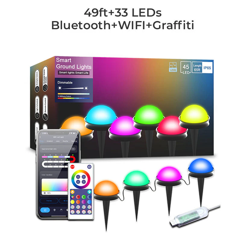 Bluetooth-Controlled Outdoor Ground String Lights - Image 14