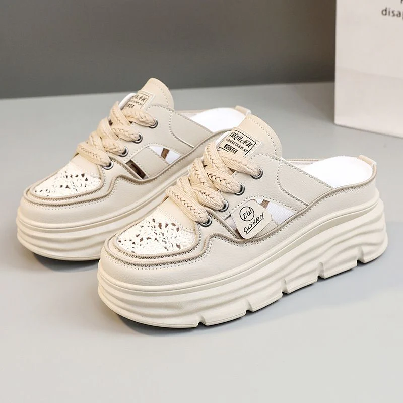 Lightweight Thick-sole Hollowed Breathable Shoes for Women - Image 13