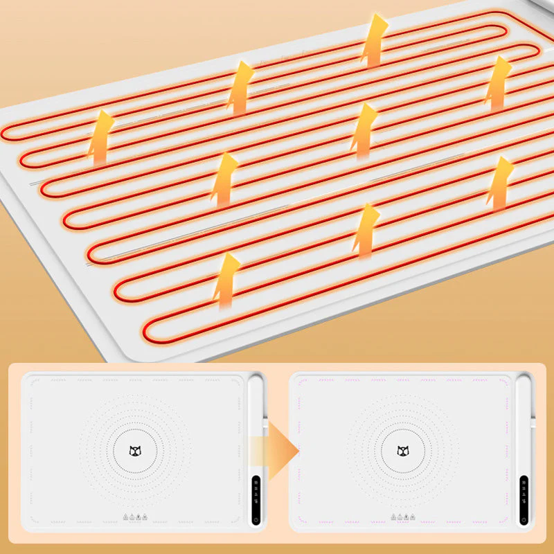 [Creative Gift] Smart Foldable Electric Heating Food Warmer Mat with Adjustable Temperature - Image 3