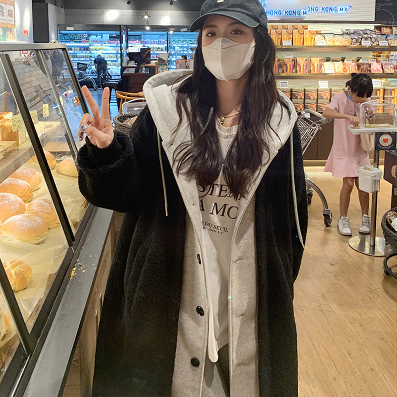 🎅🎄Christmas Sale🥳 2-Layered Faux Lambswool Hooded Coat Jacket(Great Sale⛄BUY 2 Get 5% OFF) - Image 13