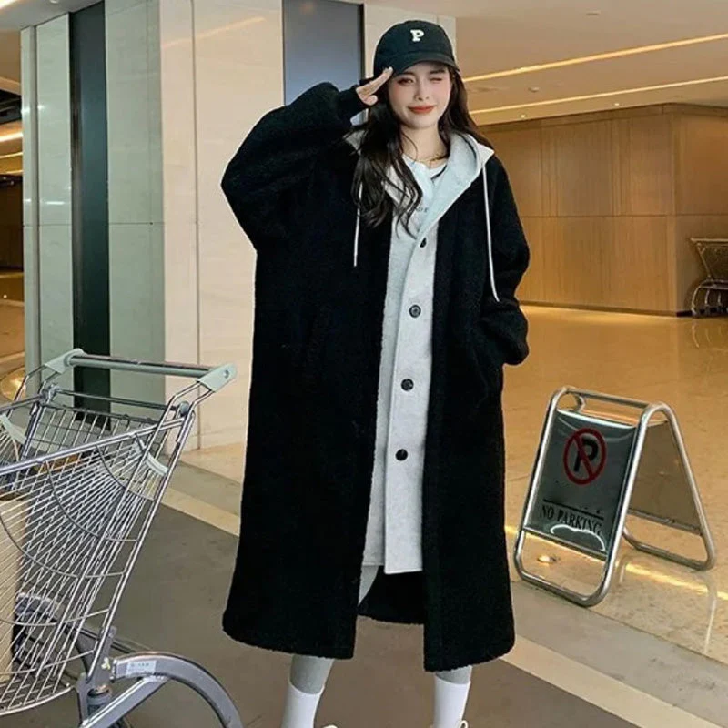 🎅🎄Christmas Sale🥳 2-Layered Faux Lambswool Hooded Coat Jacket(Great Sale⛄BUY 2 Get 5% OFF) - Image 4