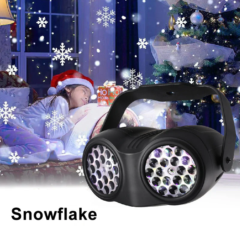 Christmas Decorations Double-Head Rotating Snowflakes Projector Lights - Image 9