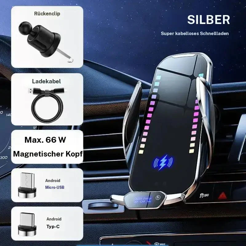 🔋⚡ Wireless Car Charger and Phone Holder - Compatible with iPhone and Android Phone Types 📱🚗 - Image 3