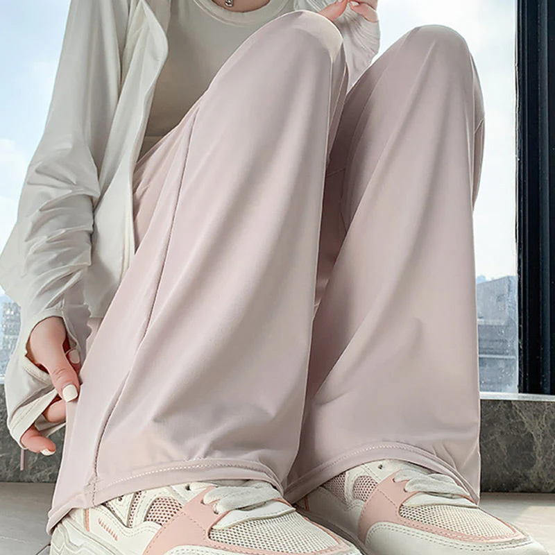 Casual Cool Feeling Drawstring Wide Leg Pants - Image 7
