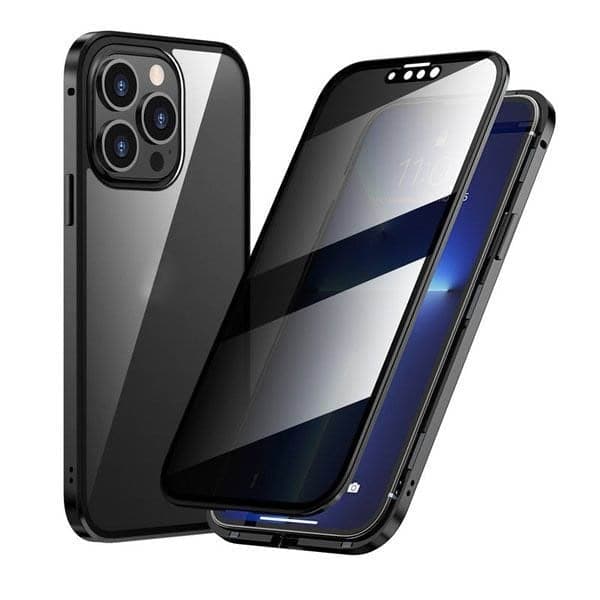 ✨ LAST DAY SALE 50% OFF ✨Magnetic iPhone case with privacy glass and metal frame - Image 11