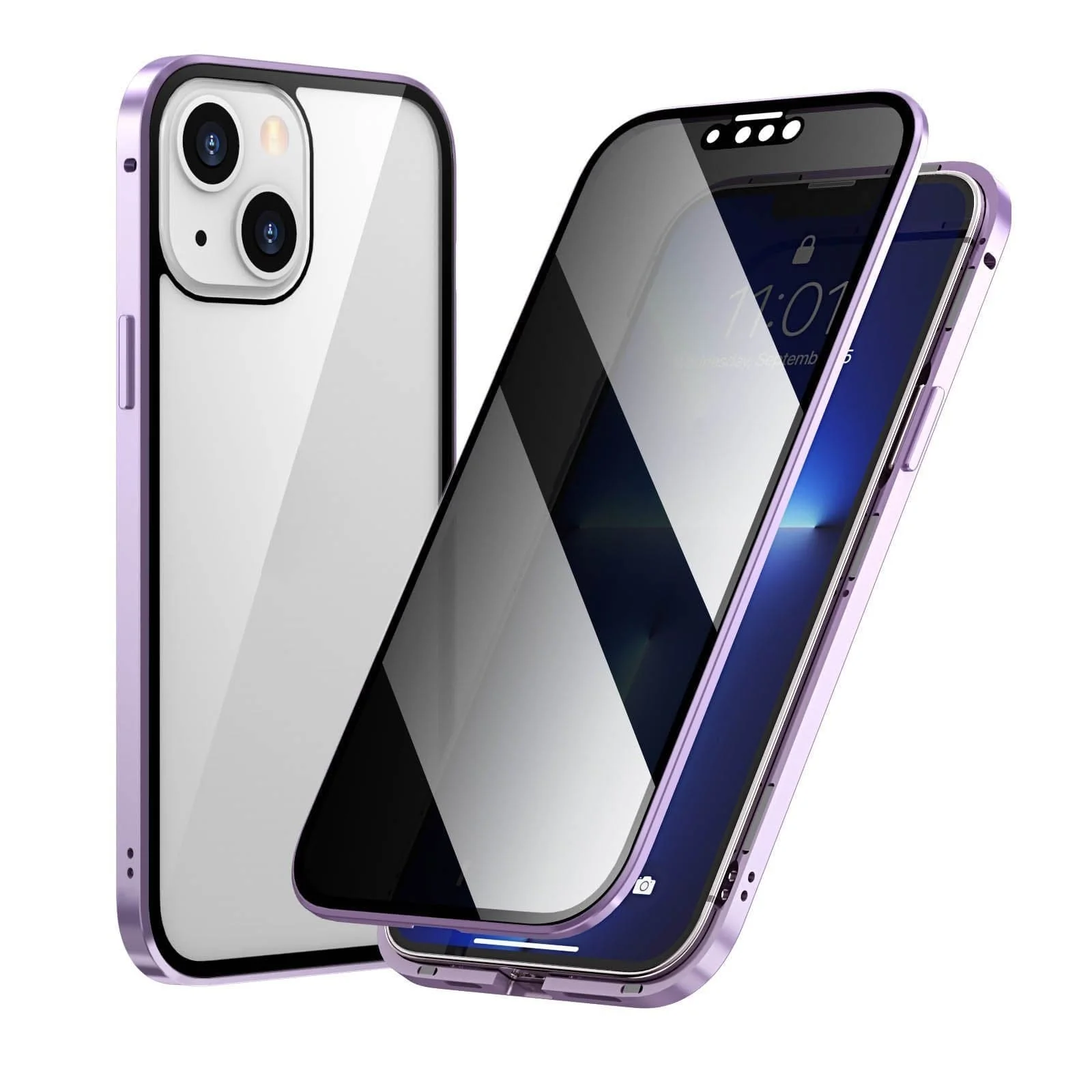 ✨ LAST DAY SALE 50% OFF ✨Magnetic iPhone case with privacy glass and metal frame - Image 7