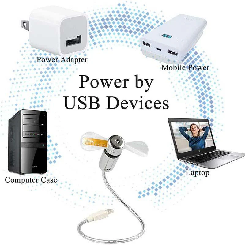 š„USB Fan with LED Clock Lighting - Image 6