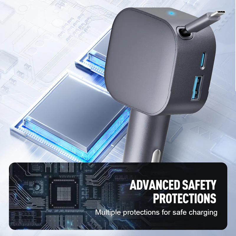 Compact Retractable Car Charger - Image 3