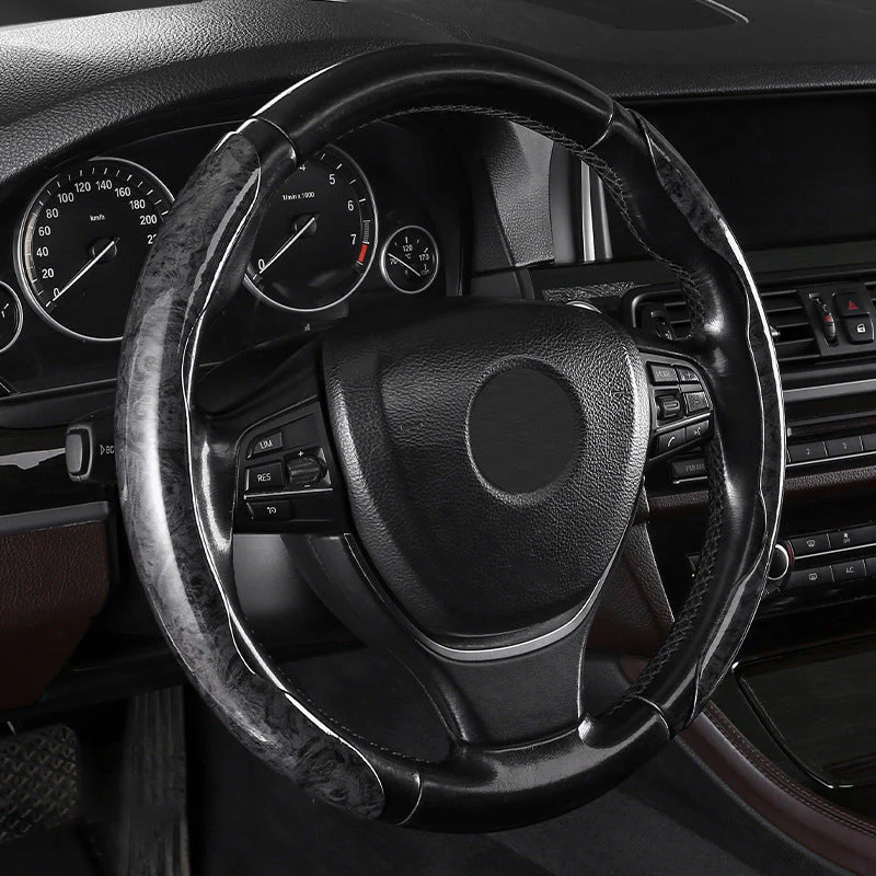 🍃🍃Carbon Fiber Pattern Laser Ultra-thin Non-slip Universal Car Steering Wheel Cover - Image 6