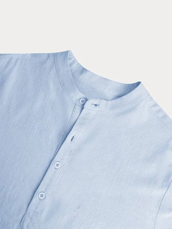 Men's linen casual long-sleeved shirt - Image 8