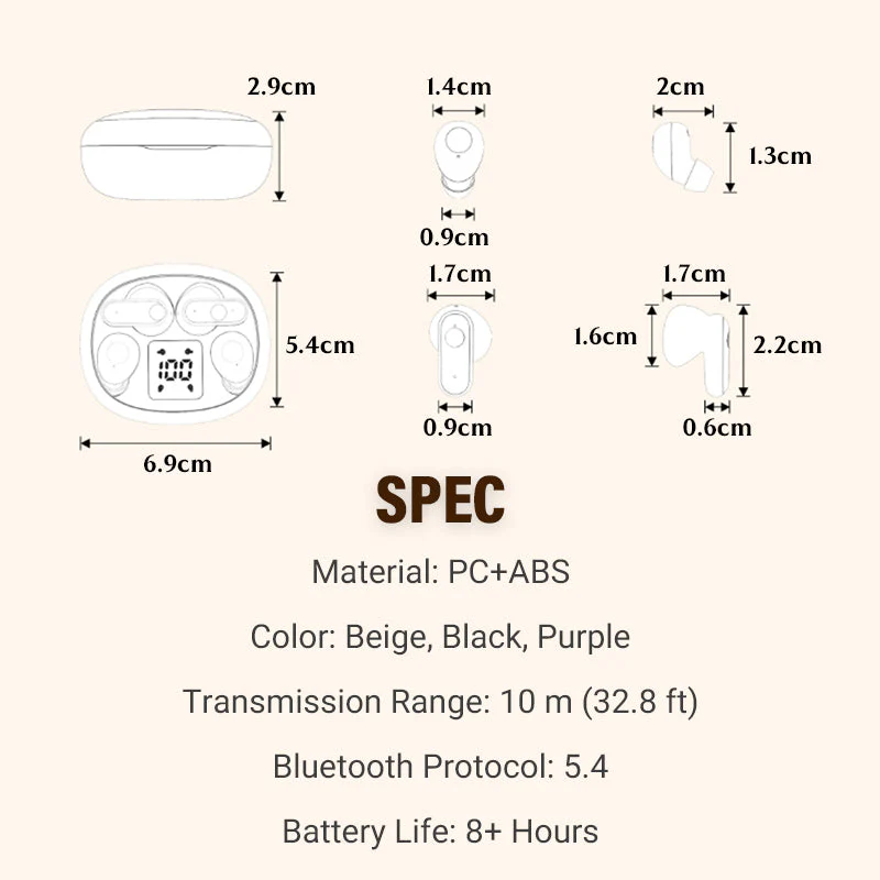Dual-Pair Wireless Bluetooth Headset with LED Charging Case - Image 9