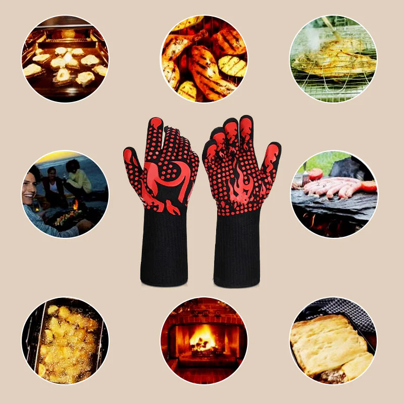 Durable Non-Slip Heat-Resistant BBQ Gloves - Image 6
