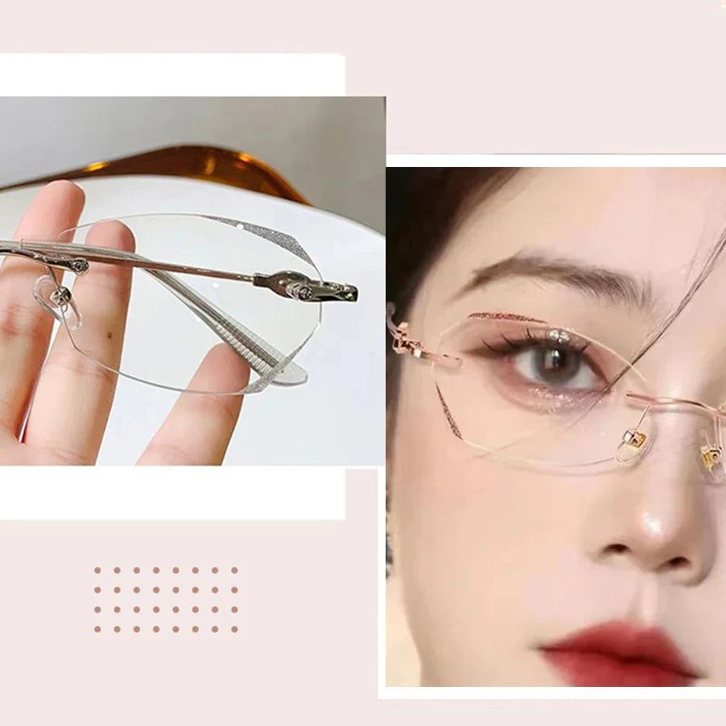 Fashion Anti-Blue Light Rimless Reading Glasses - Image 6