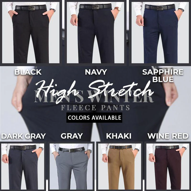 High Stretch Men's Winter Fleece Pants - Image 6