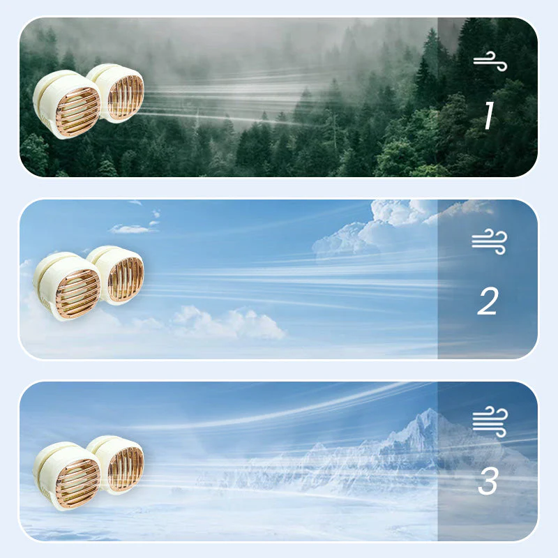 Foldable USB Rechargeable Neck Hanging Fan - Image 5