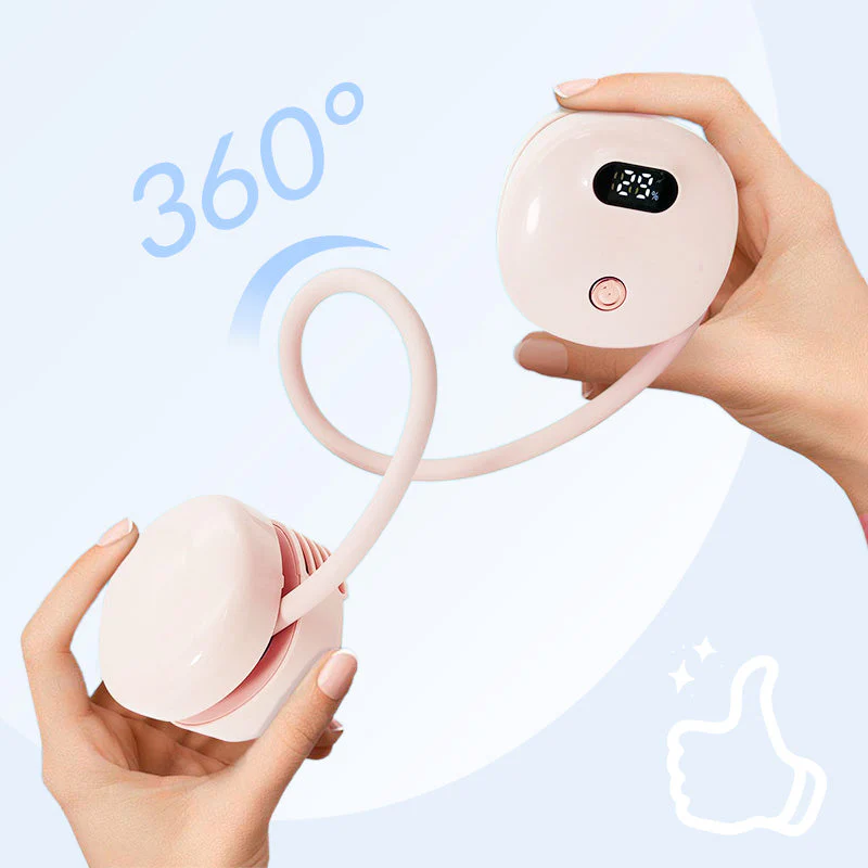 Foldable USB Rechargeable Neck Hanging Fan - Image 6