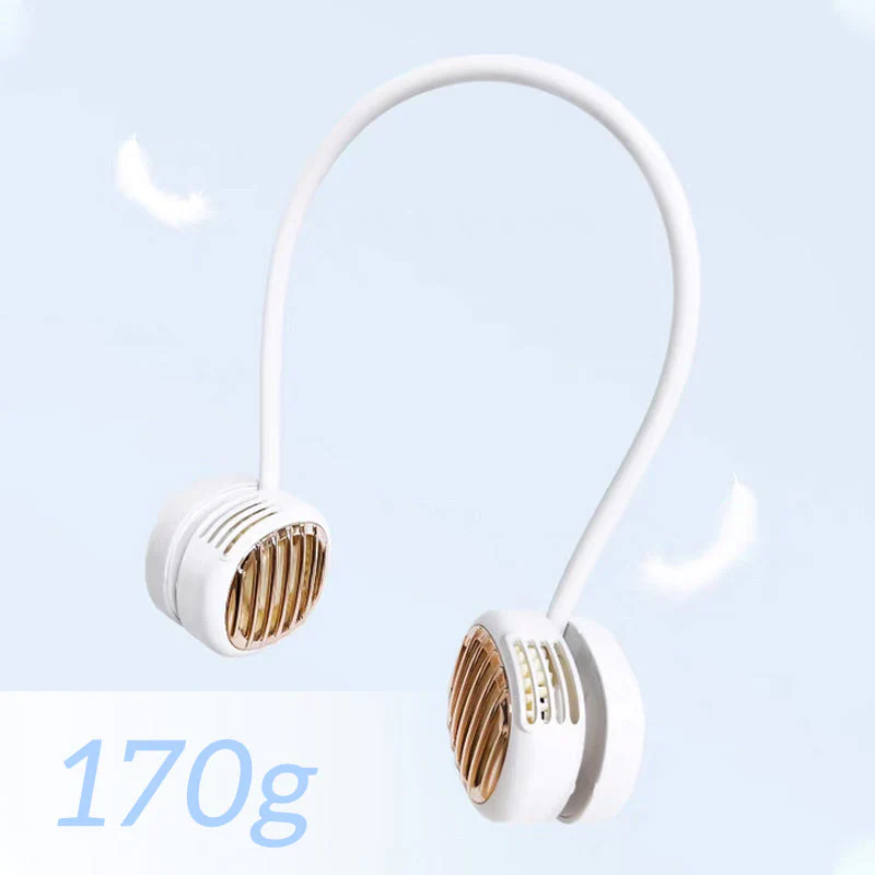 Foldable USB Rechargeable Neck Hanging Fan - Image 8