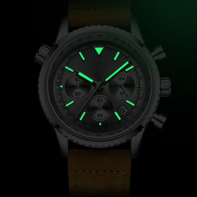 🔥(Best seller) Men's Multifunction Chronograph Waterproof Date Analog Quartz Watch - Image 6