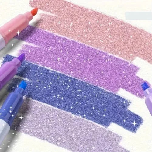 🖊️ 50% OFF NOW! ✨ Dual-Tip Glitter Marker Pen - Vibrant Colors for Art/Journaling/Scrapbooking, Non-Toxic & Quick-Drying 🎨📝 - Image 5