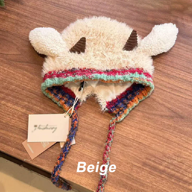 💖LAST DAY PROMOTION - 50%OFF 💖 Plush lamb-shaped hat and cute earmuffs - Image 13