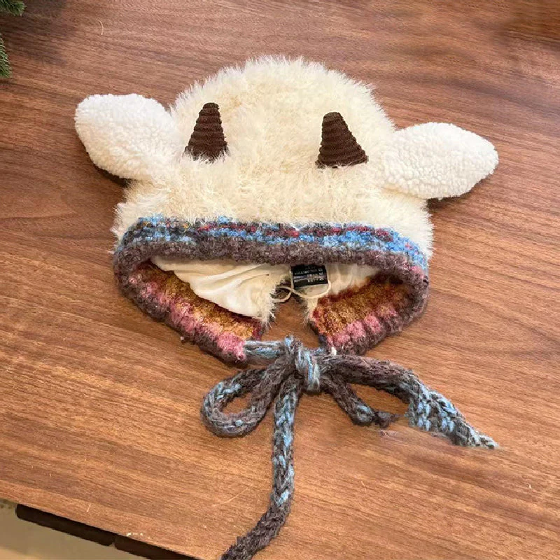 💖LAST DAY PROMOTION - 50%OFF 💖 Plush lamb-shaped hat and cute earmuffs - Image 4