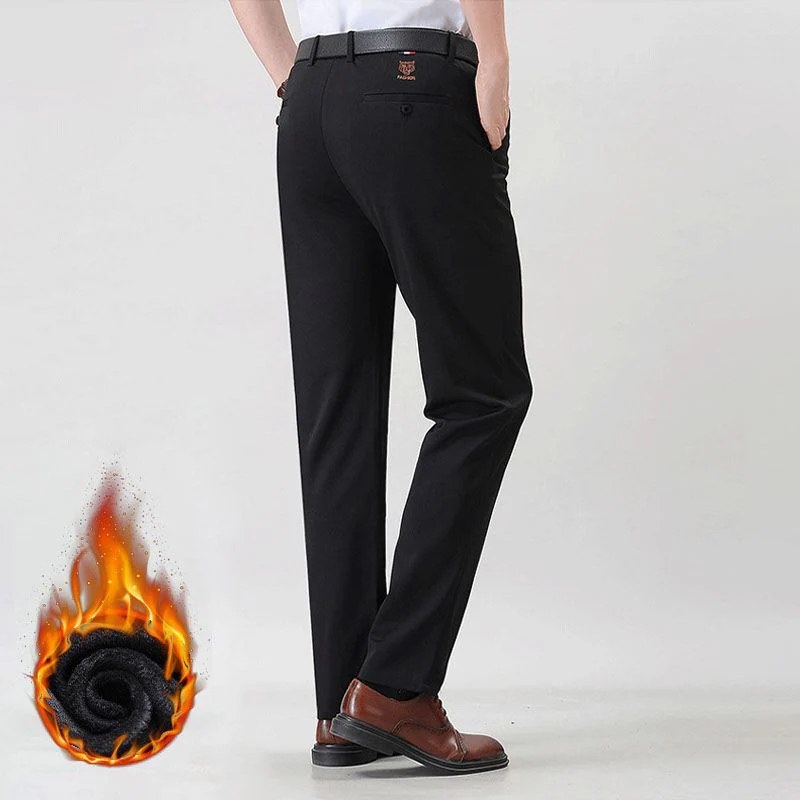 Men’s Fashionable Stretch Plush-lined Suit Pants - Image 12