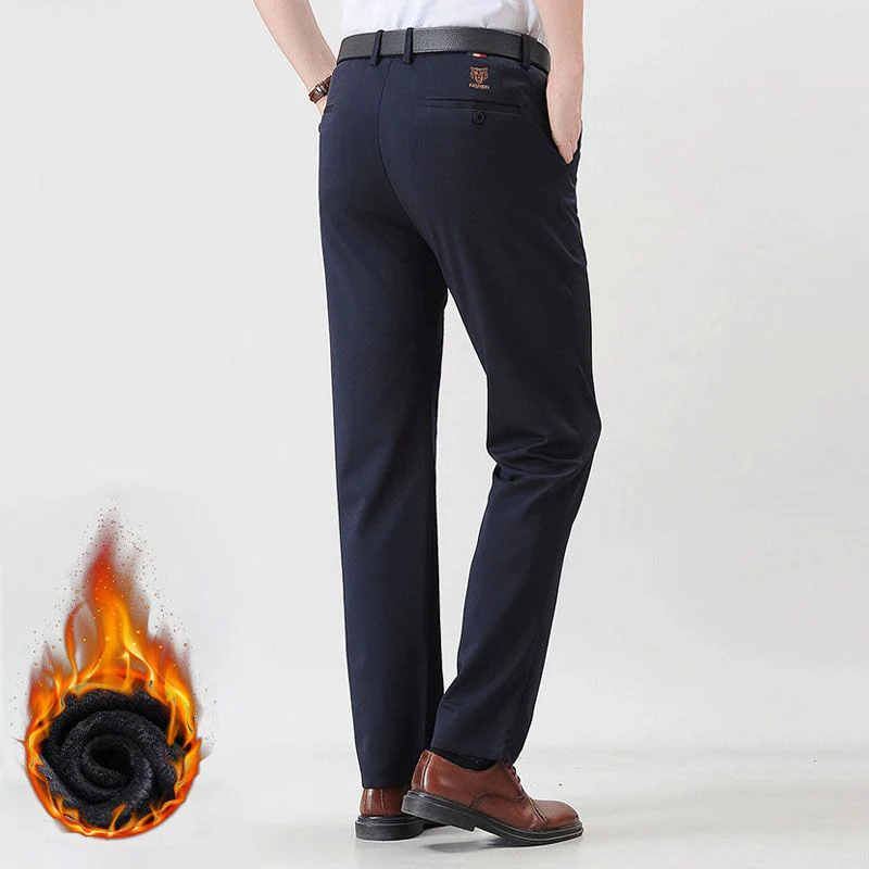 Men’s Fashionable Stretch Plush-lined Suit Pants - Image 14