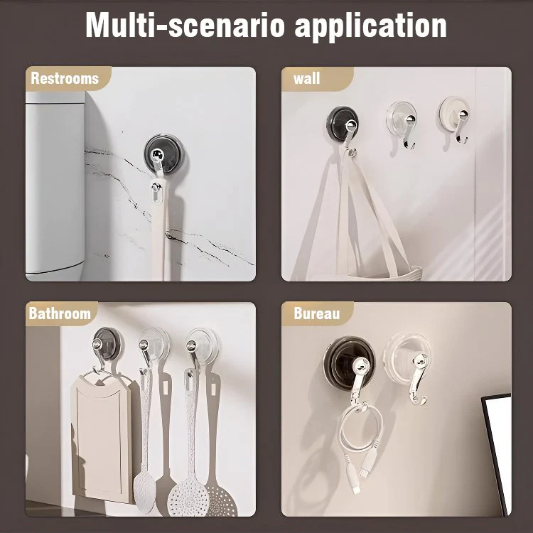 Powerful suction cup hooks no punching - Image 4