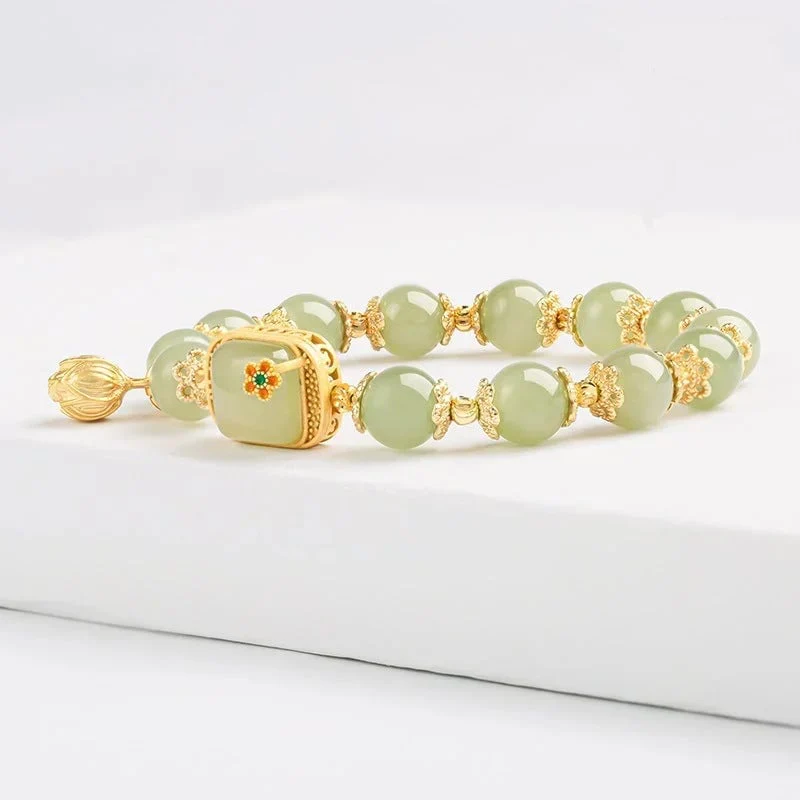 š„ HOT SALE š„Hotan Jade Beaded Bracelet - Image 11