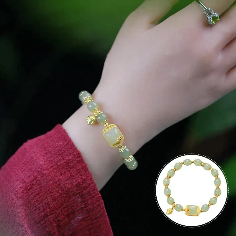 š„ HOT SALE š„Hotan Jade Beaded Bracelet - Image 15