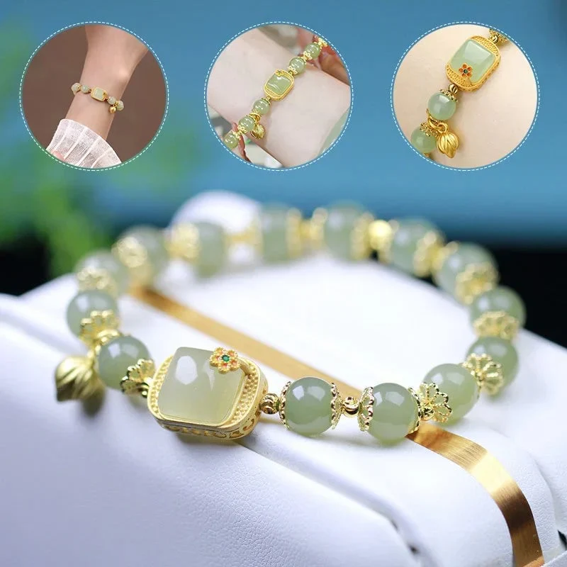 š„ HOT SALE š„Hotan Jade Beaded Bracelet - Image 16