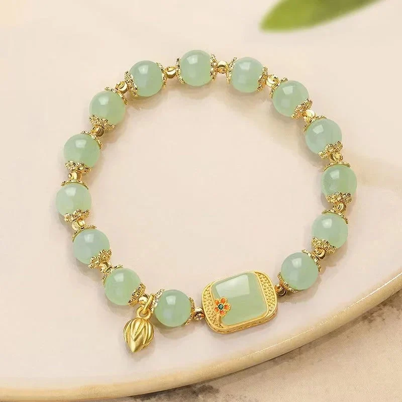 š„ HOT SALE š„Hotan Jade Beaded Bracelet - Image 5