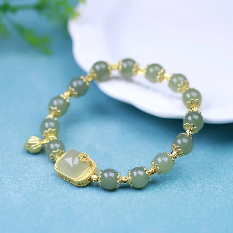 š„ HOT SALE š„Hotan Jade Beaded Bracelet - Image 8