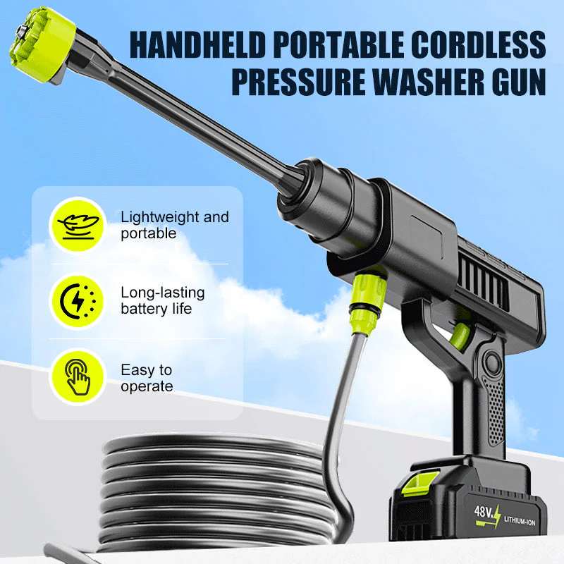 š„Limited-time offer-Handheld Portable Cordless Pressure Washer Gun