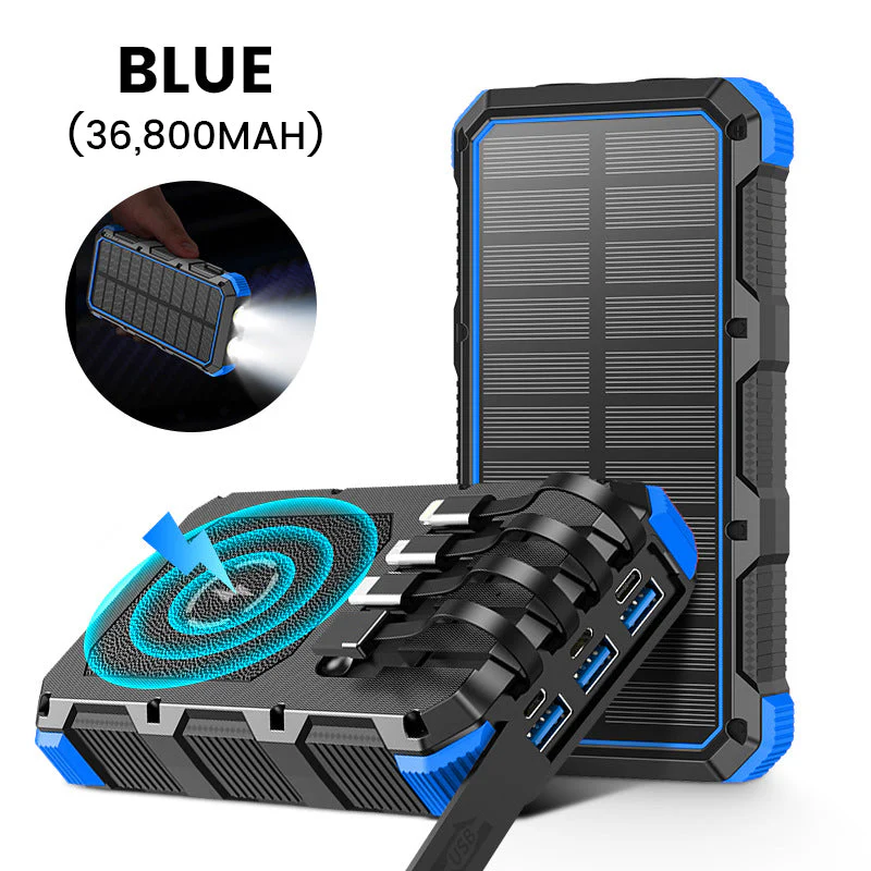 High-Capacity Solar Power Bank with Built-in Light - Image 11